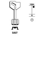 Toon details voor Silca Klaviersleutel brass 5AU7 Afbeelding van Silca Klaviersleutel brass 5AU7