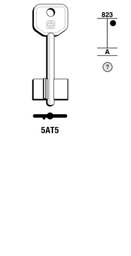 Toon details voor Silca Klaviersleutel brass 5AT5 Afbeelding van Silca Klaviersleutel brass 5AT5