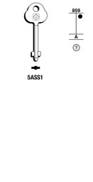 Toon details voor Silca Klaviersleutel brass 5ASS1 Afbeelding van Silca Klaviersleutel brass 5ASS1