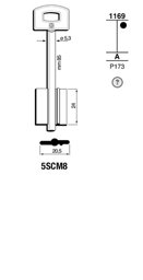 Toon details voor Silca Klaviersleutel brass 5SCM8 Afbeelding van Silca Klaviersleutel brass 5SCM8