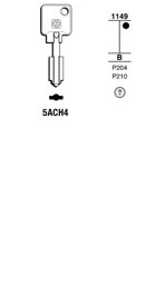 Toon details voor Silca Klaviersleutel brass 5ACH4 Afbeelding van Silca Klaviersleutel brass 5ACH4