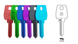 Toon details voor Silca Cilindersleutel Ultralite donkerblauw EU1R Afbeelding van Silca Cilindersleutel Ultralite donkerblauw EU1R