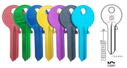 Toon details voor Silca Cilindersleutel Ultralite donkerblauw CS207 Afbeelding van Silca Cilindersleutel Ultralite donkerblauw CS207