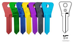 Toon details voor Silca Cilindersleutel Ultralite donkerblauw MC2R Afbeelding van Silca Cilindersleutel Ultralite donkerblauw MC2R