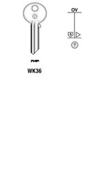 Toon details voor Silca Cilindersleutel staal WK36 Afbeelding van Silca Cilindersleutel staal WK36
