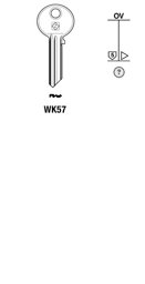 Toon details voor Silca Cilindersleutel staal WK57 Afbeelding van Silca Cilindersleutel staal WK57