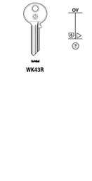 Toon details voor Silca Cilindersleutel staal WK43R Afbeelding van Silca Cilindersleutel staal WK43R