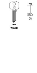 Toon details voor Silca Cilindersleutel staal WK50R Afbeelding van Silca Cilindersleutel staal WK50R