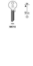 Toon details voor Silca Cilindersleutel staal WK71X Afbeelding van Silca Cilindersleutel staal WK71X
