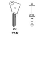 Toon details voor Silca Cilindersleutel staal VAC49 Afbeelding van Silca Cilindersleutel staal VAC49