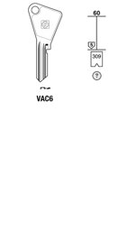 Toon details voor Silca Cilindersleutel staal VAC6 Afbeelding van Silca Cilindersleutel staal VAC6