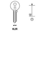 Toon details voor Silca Cilindersleutel staal VL2R Afbeelding van Silca Cilindersleutel staal VL2R