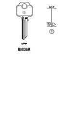 Toon details voor Silca Cilindersleutel staal UNI36R Afbeelding van Silca Cilindersleutel staal UNI36R