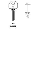 Toon details voor Silca Cilindersleutel staal UNI38R Afbeelding van Silca Cilindersleutel staal UNI38R