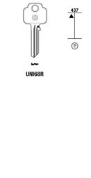 Toon details voor Silca Cilindersleutel staal UNI68R Afbeelding van Silca Cilindersleutel staal UNI68R