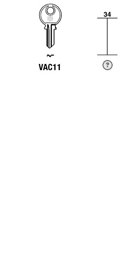 Toon details voor Silca Cilindersleutel staal VAC11 Afbeelding van Silca Cilindersleutel staal VAC11