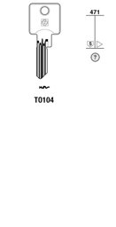 Toon details voor Silca Cilindersleutel staal TO104 Afbeelding van Silca Cilindersleutel staal TO104