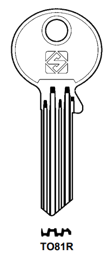 Toon details voor Silca Cilindersleutel staal TO81R Afbeelding van Silca Cilindersleutel staal TO81R