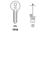 Toon details voor Silca Cilindersleutel staal TP1R Afbeelding van Silca Cilindersleutel staal TP1R
