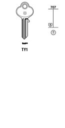 Toon details voor Silca Cilindersleutel staal TY1 Afbeelding van Silca Cilindersleutel staal TY1