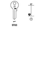 Toon details voor Silca Cilindersleutel staal STU3 Afbeelding van Silca Cilindersleutel staal STU3