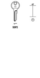 Toon details voor Silca Cilindersleutel staal SSP2 Afbeelding van Silca Cilindersleutel staal SSP2