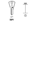Toon details voor Silca Cilindersleutel staal SSP1 Afbeelding van Silca Cilindersleutel staal SSP1