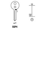 Toon details voor Silca Cilindersleutel staal SSP4 Afbeelding van Silca Cilindersleutel staal SSP4