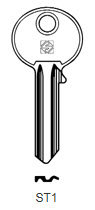Toon details voor Silca Cilindersleutel staal ST1 Afbeelding van Silca Cilindersleutel staal ST1