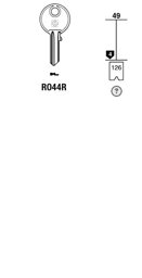 Toon details voor Silca Cilindersleutel staal RO44R Afbeelding van Silca Cilindersleutel staal RO44R