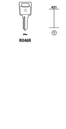 Toon details voor Silca Cilindersleutel staal RO46R Afbeelding van Silca Cilindersleutel staal RO46R