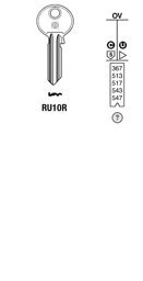 Toon details voor Silca Cilindersleutel staal RU10R Afbeelding van Silca Cilindersleutel staal RU10R