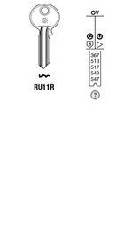 Toon details voor Silca Cilindersleutel staal RU11R Afbeelding van Silca Cilindersleutel staal RU11R