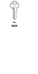 Toon details voor Silca Cilindersleutel staal MS3R Afbeelding van Silca Cilindersleutel staal MS3R