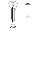 Toon details voor Silca Cilindersleutel staal MTS1R Afbeelding van Silca Cilindersleutel staal MTS1R