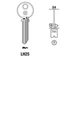 Toon details voor Silca Cilindersleutel staal LH25 Afbeelding van Silca Cilindersleutel staal LH25