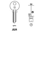 Toon details voor Silca Cilindersleutel staal JS2R Afbeelding van Silca Cilindersleutel staal JS2R