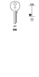 Toon details voor Silca Cilindersleutel staal GS6 Afbeelding van Silca Cilindersleutel staal GS6