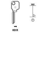Toon details voor Silca Cilindersleutel staal HS1R Afbeelding van Silca Cilindersleutel staal HS1R