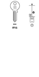 Toon details voor Silca Cilindersleutel staal FF15 Afbeelding van Silca Cilindersleutel staal FF15