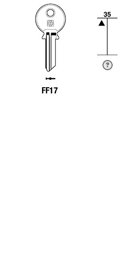 Toon details voor Silca Cilindersleutel staal FF17 Afbeelding van Silca Cilindersleutel staal FF17