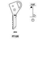 Toon details voor Silca Cilindersleutel staal FT15R Afbeelding van Silca Cilindersleutel staal FT15R