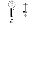 Toon details voor Silca Cilindersleutel staal GL4 Afbeelding van Silca Cilindersleutel staal GL4