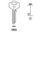 Toon details voor Silca Cilindersleutel staal FAC5 Afbeelding van Silca Cilindersleutel staal FAC5
