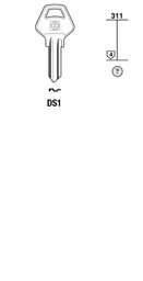 Toon details voor Silca Cilindersleutel staal DS1 Afbeelding van Silca Cilindersleutel staal DS1
