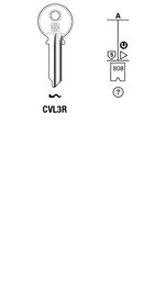 Toon details voor Silca Cilindersleutel staal CVL3R Afbeelding van Silca Cilindersleutel staal CVL3R