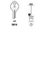 Toon details voor Silca Cilindersleutel staal DB18 Afbeelding van Silca Cilindersleutel staal DB18