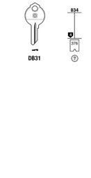 Toon details voor Silca Cilindersleutel staal DB31 Afbeelding van Silca Cilindersleutel staal DB31