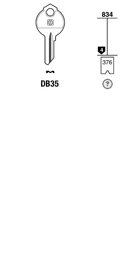 Toon details voor Silca Cilindersleutel staal DB35 Afbeelding van Silca Cilindersleutel staal DB35