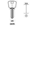Toon details voor Silca Cilindersleutel staal CH7R Afbeelding van Silca Cilindersleutel staal CH7R